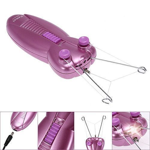 Kemei Epilateur électrique avec fils de coton pour une épilation de visage