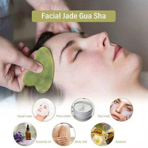 Masseur à rouleau de Jade pour le visage, outil de massage, Jade roller + Cadeau