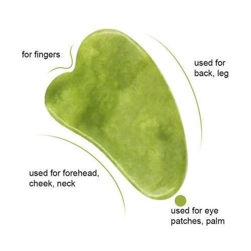 Outil de massage en pierre de Jade Gua Sha x2