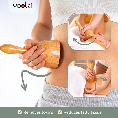 Lot de 3 outils de massage thérapeutiques en bois - Kit de thérapie par le bois professionnel