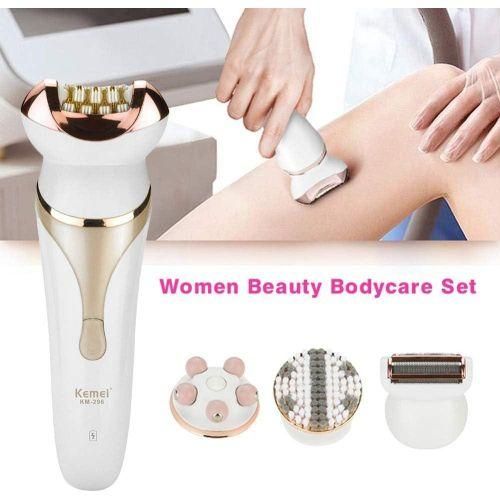 Partagez ce produit    Kemei KM-296 Rasoir électrique rechargeable pour femmes, épilateur électrique 4 en 1