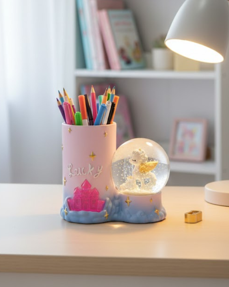 Organisateurs de Bureau Magiques avec Boule à Neige Intégrée