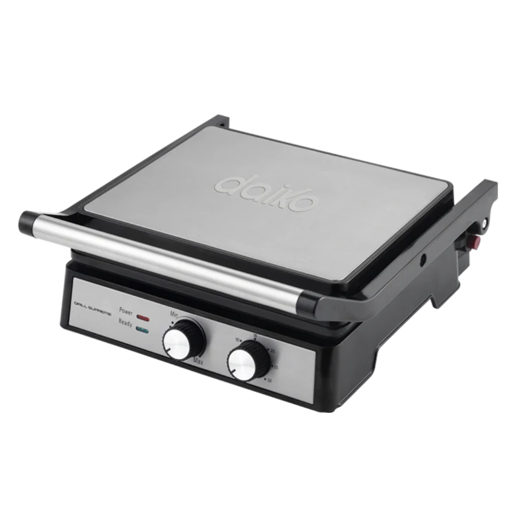 Daiko Grill Panini Ouverture 180° 2000W, Revêtement Granite, Minuterie Intégrée, PN-4274GMXK