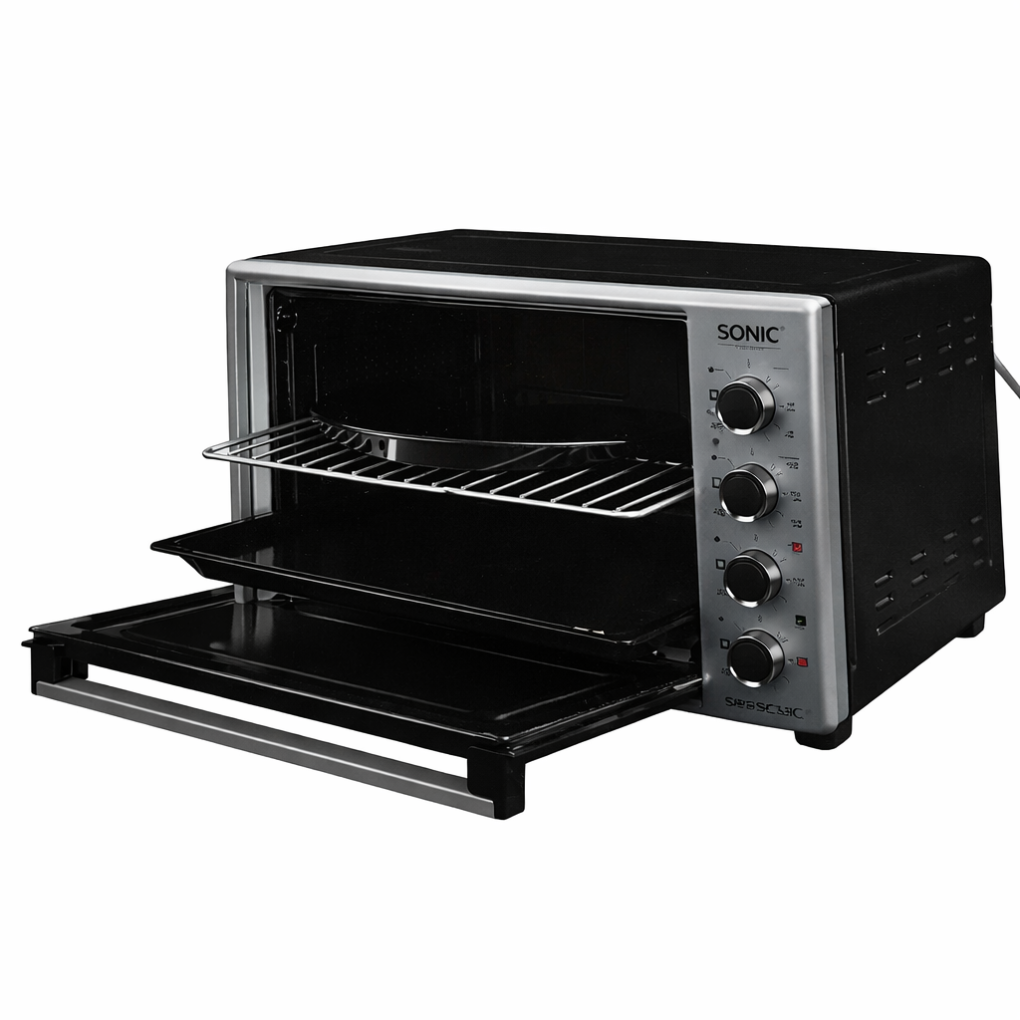 Sonic Four Électrique Chef Cook 70L 6 Fonctions, Chaleur Tournante & Double Vitrage, FE8523SC