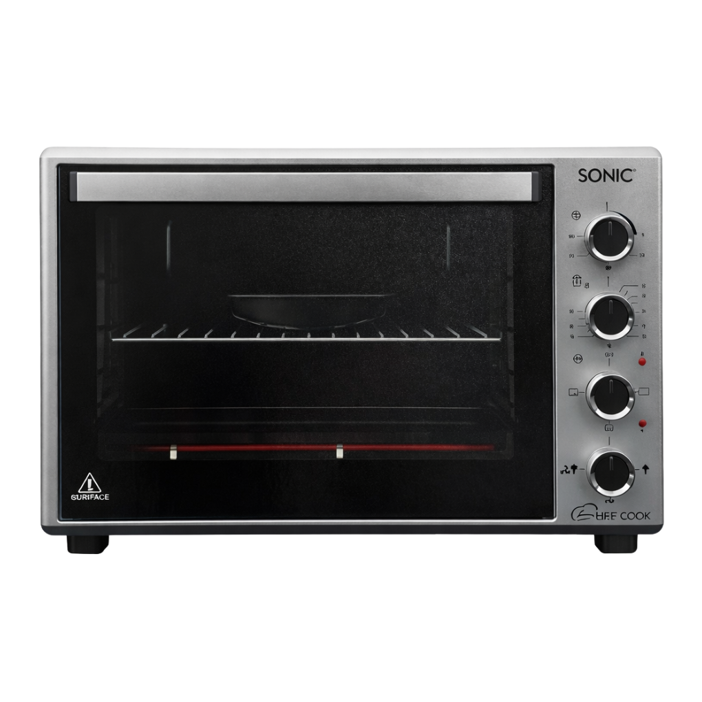 Sonic Four Électrique Chef Cook 70L, 6 Fonctions, Chaleur Tournante & Double Vitrage, FE8522SC