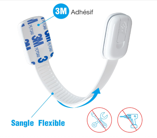 Image de (3 Pc ) Serrure de Sécurité pour Tiroir Armoire, Placard pour la sécurité d'enfant