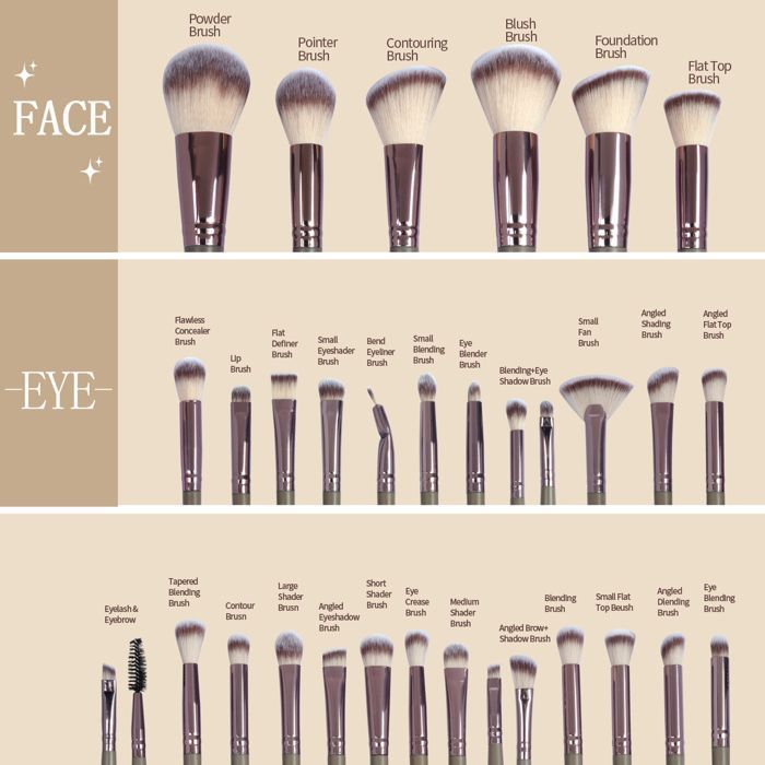 Image de 30pcs Make-up brush with bag - Unbranded