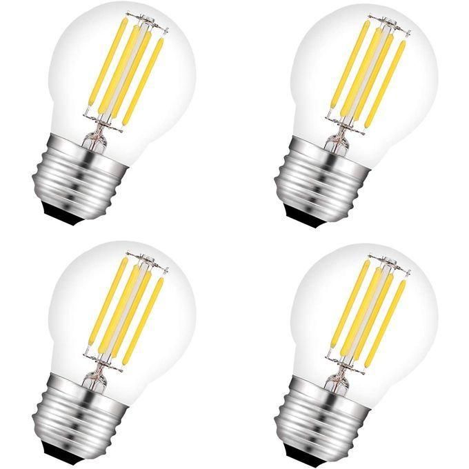 Image de 4 Ampoules G45 LED 4W filament Blanc Chaud 2700K (lumières jaune) - Unbranded