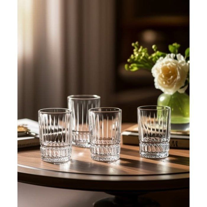 Image de 6 Verres à thé en cristal -Set de 6 Verre à thé – Ensemble élégant de 6 pièces cristallin transparent verre resistant - Unbranded
