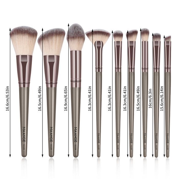 Image de 9pcs Make-up brush-champagn - Unbranded