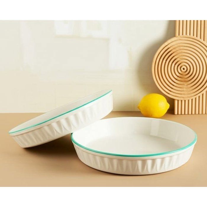 Image de Assiette creuse ronde design – Résistante aux rayures, compatible lave-vaisselle, idéale pour salades et soupes - Unbranded