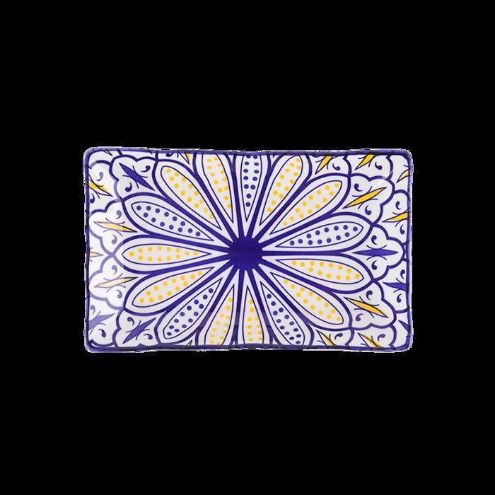 Image de Assiettes  - Rectangulaire - Bleu - 25cm x 12cm - Lot de 2 pièces - Unbranded