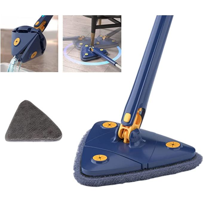 Image de Balai laveur triangulaire Vadrouille de Nettoyage avec essorage de l'eau intégré - Unbranded