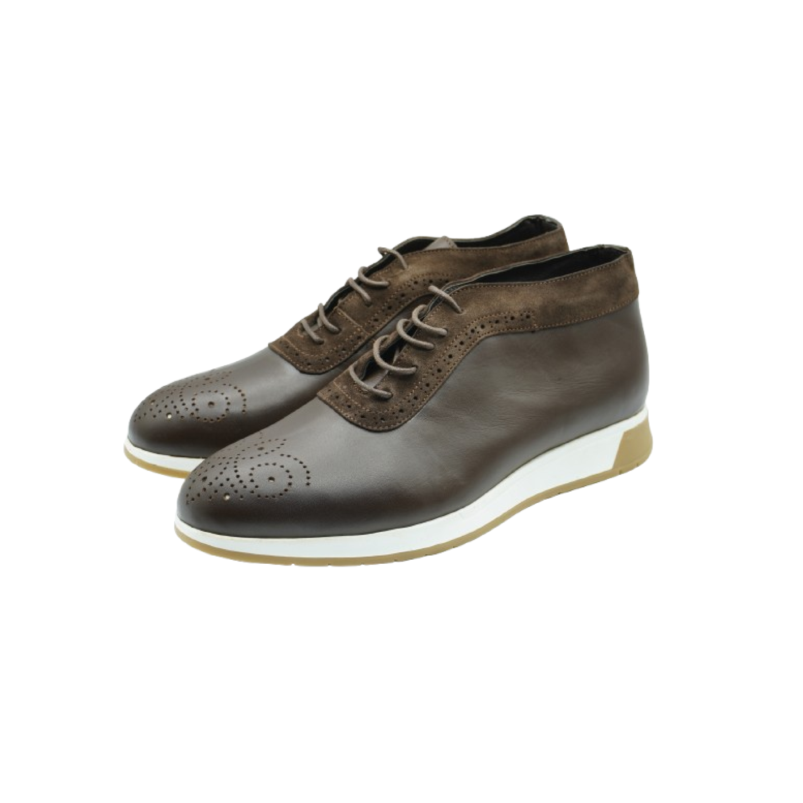 Basket de ville en cuir Marron