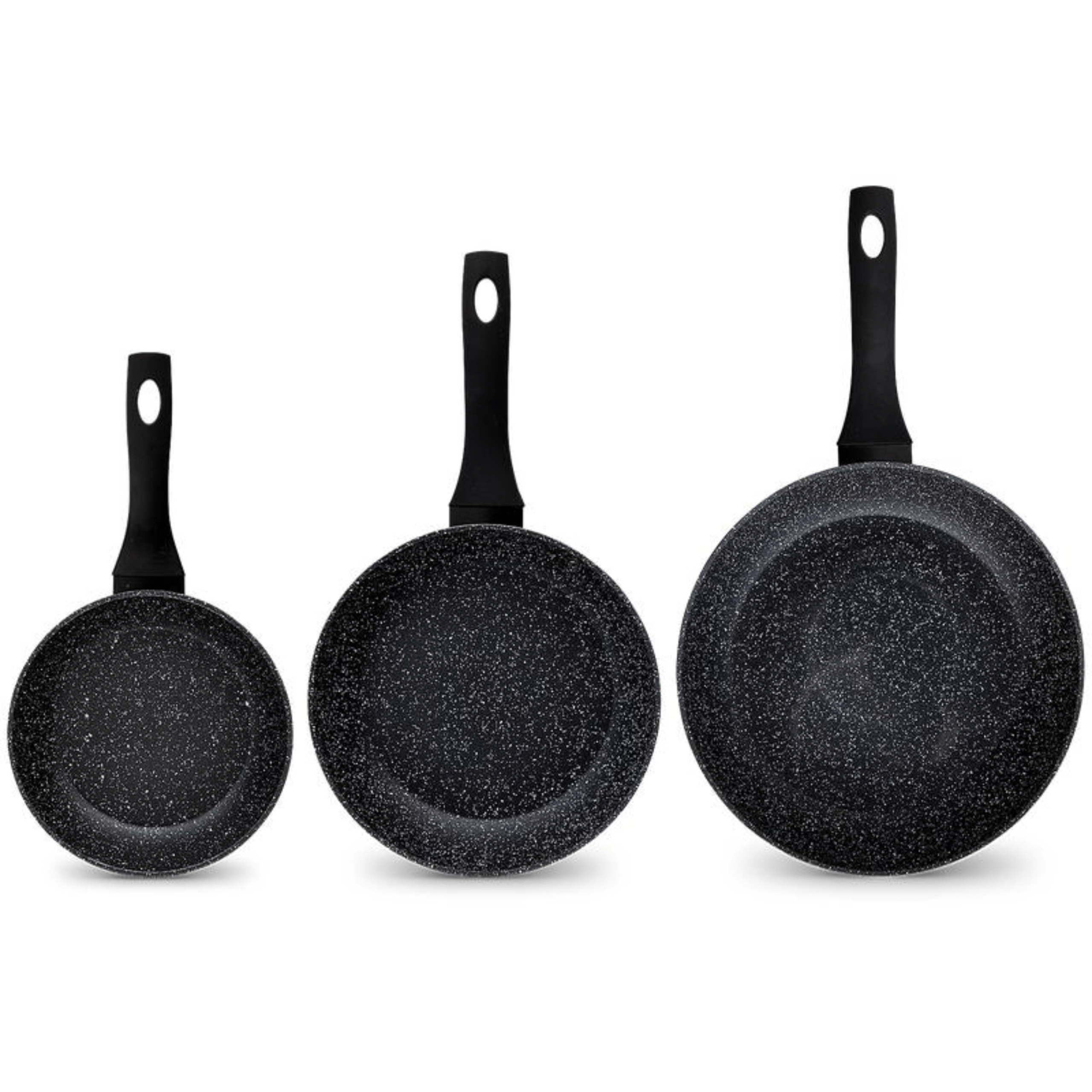 Bonomi 3 poêles avec revêtement en pierre marbre granit antiadhésive anti-rayures