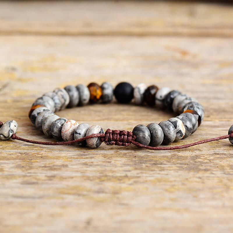 Image de Bracelet en Jaspe et Œil de Tigre - Unbranded