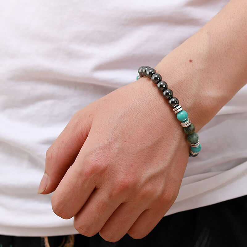 Image de Bracelet en Turquoise et Hématite - Unbranded