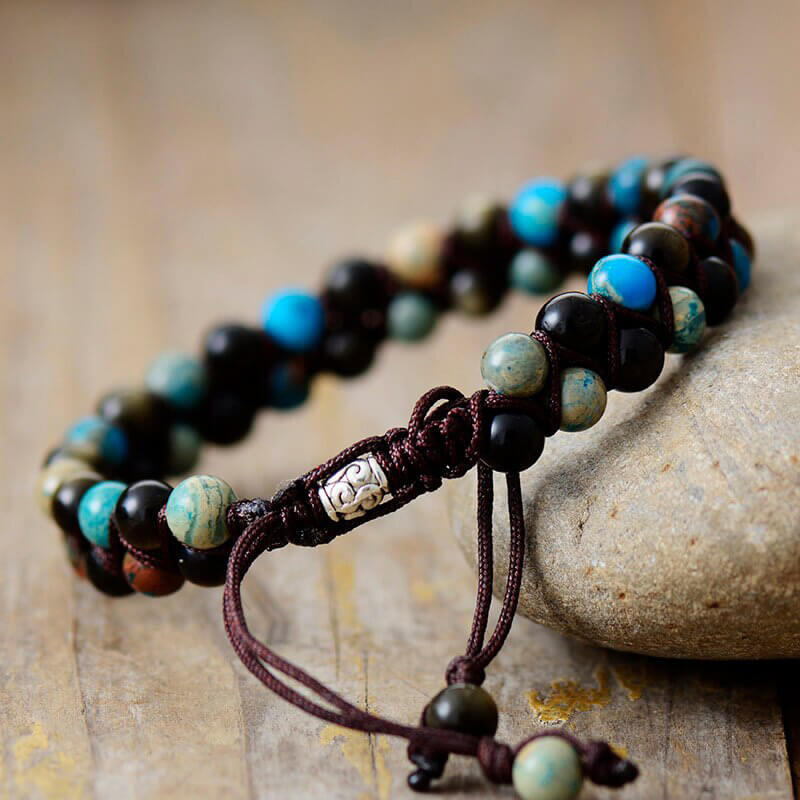 Image de Bracelet Tressé en Jaspe - Unbranded