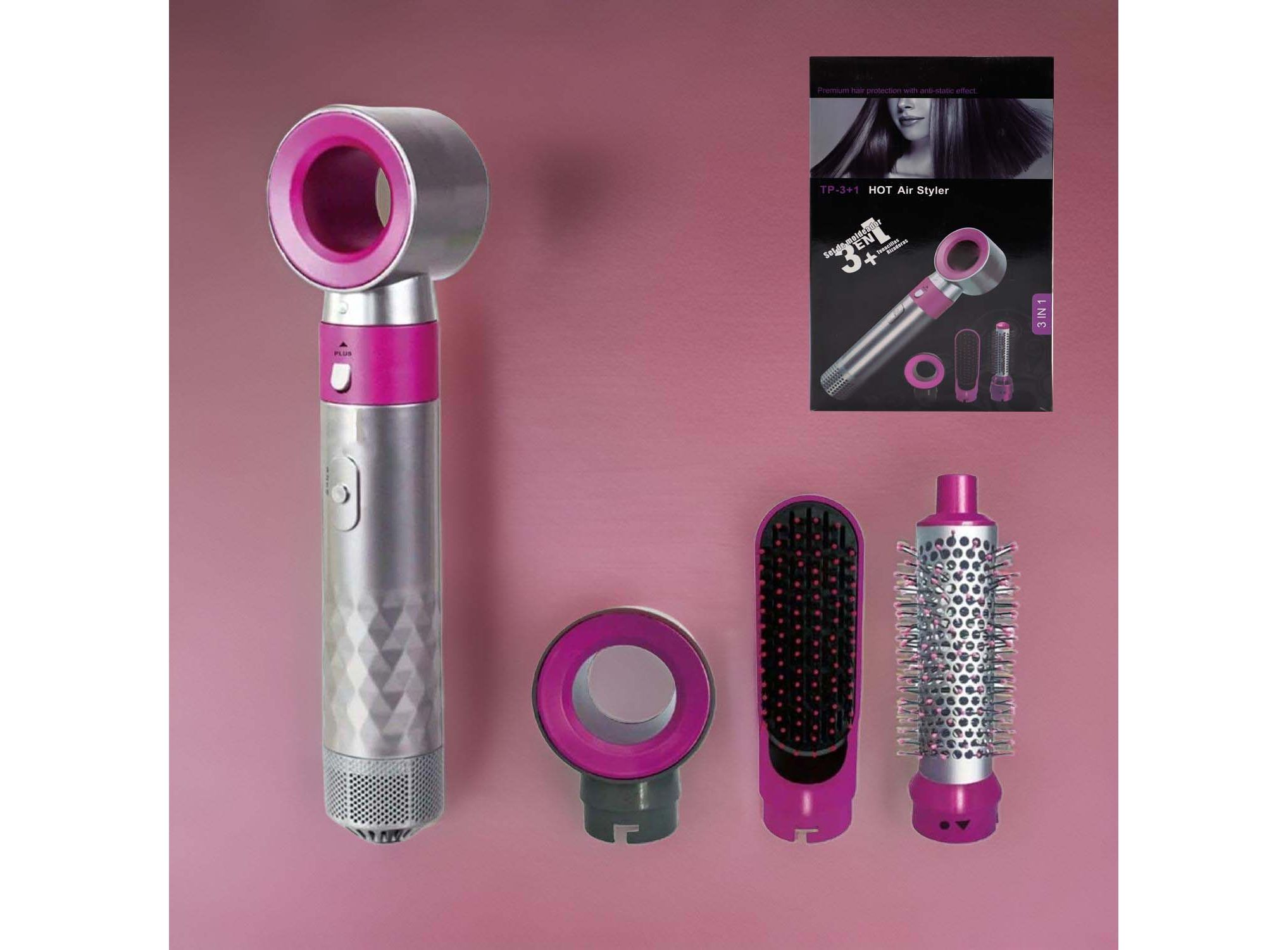 Image de Brosse Soufflante 3 en 1 – Séchage, Lissage et Volume en Un Seul Geste - Unbranded