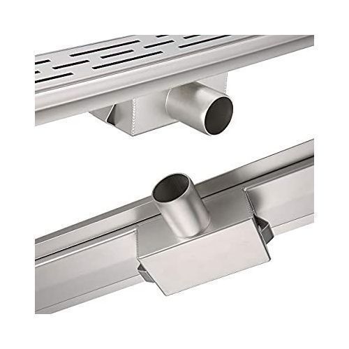 Image de Caniveau de douche - En acier inoxydable - Avec siphon - 50cm - Unbranded