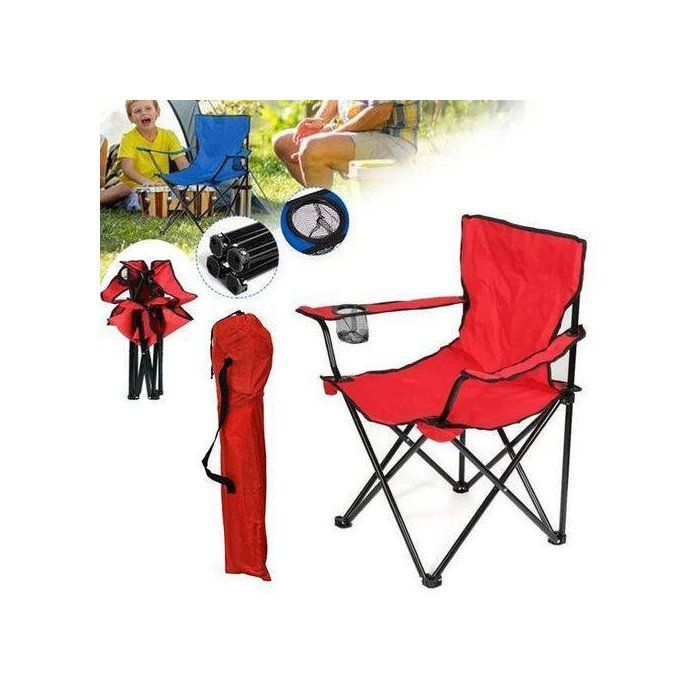 Image de Chaise de plage portable pliante polyvalente à usage général, couleurs aleatoires - Unbranded