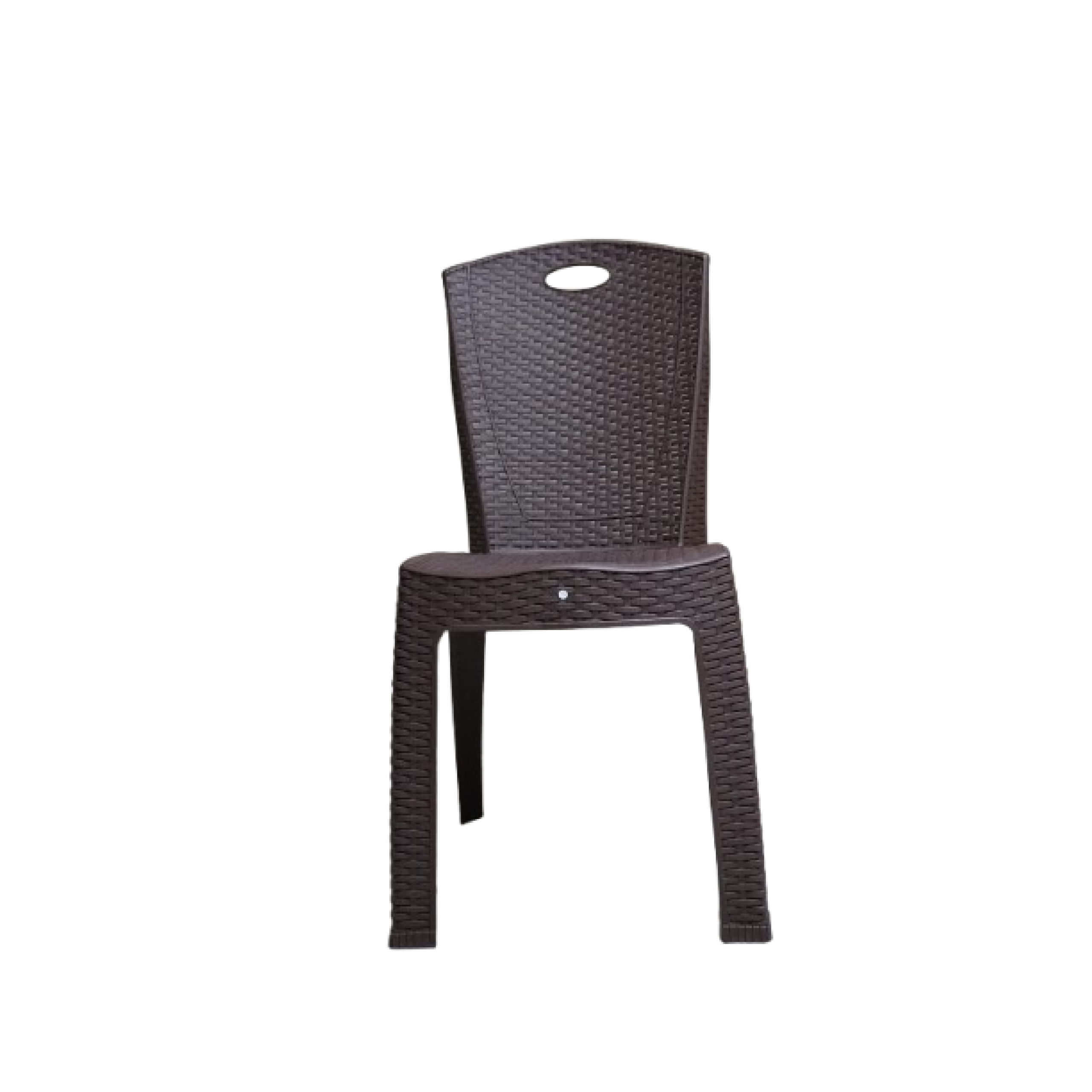 Chaise empilable pratique et abordable en plastique – Gris, Marron