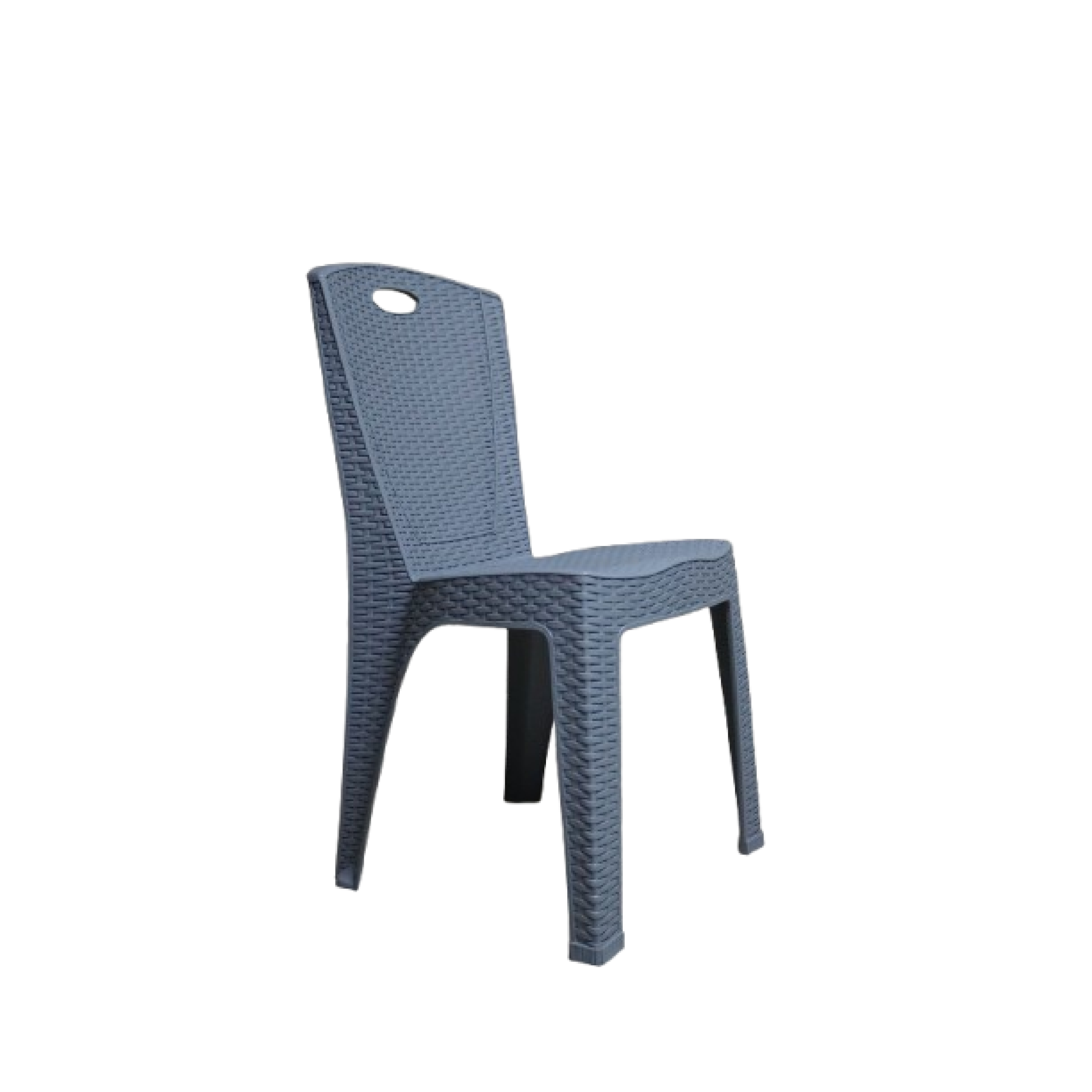 Chaise empilable pratique et abordable en plastique – Gris, Marron