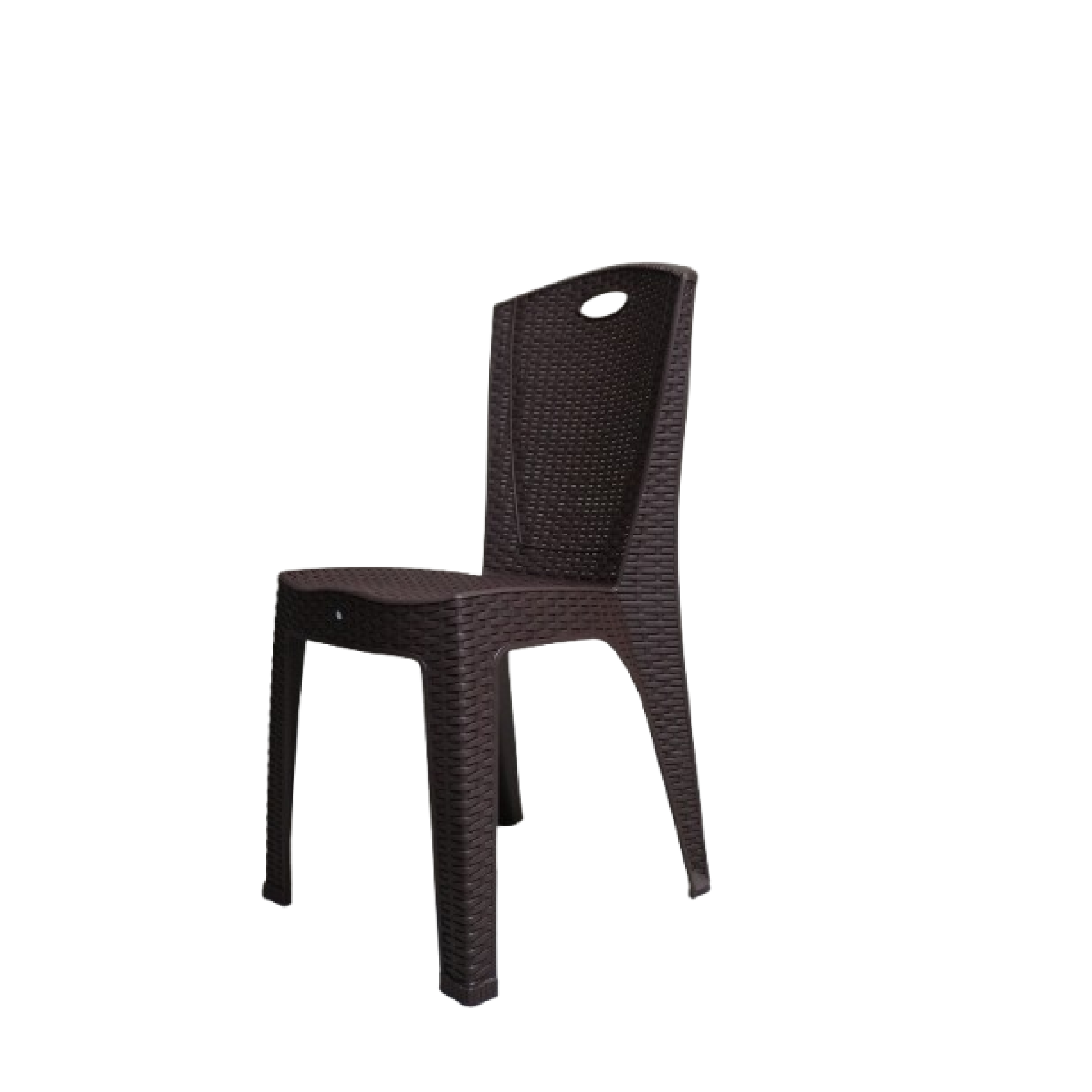 Chaise empilable pratique et abordable en plastique – Gris, Marron