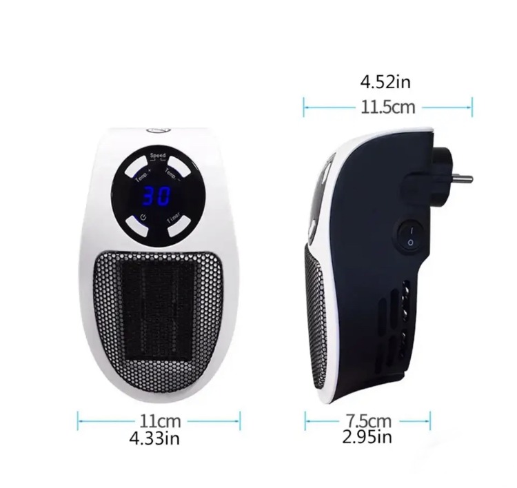 Chauffage mini 500 w, poêle chauffant, portable, avec télécommande, réchauffeur mural