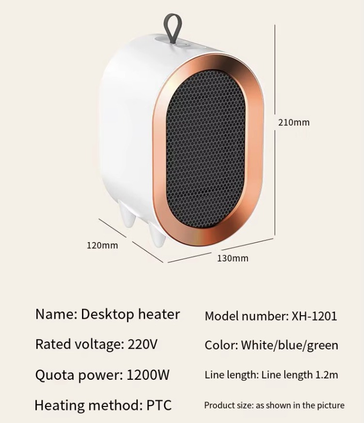 Image de Chauffage mini électrique manuel d'instruction/fil de connexion prise 220V portatif - Unbranded
