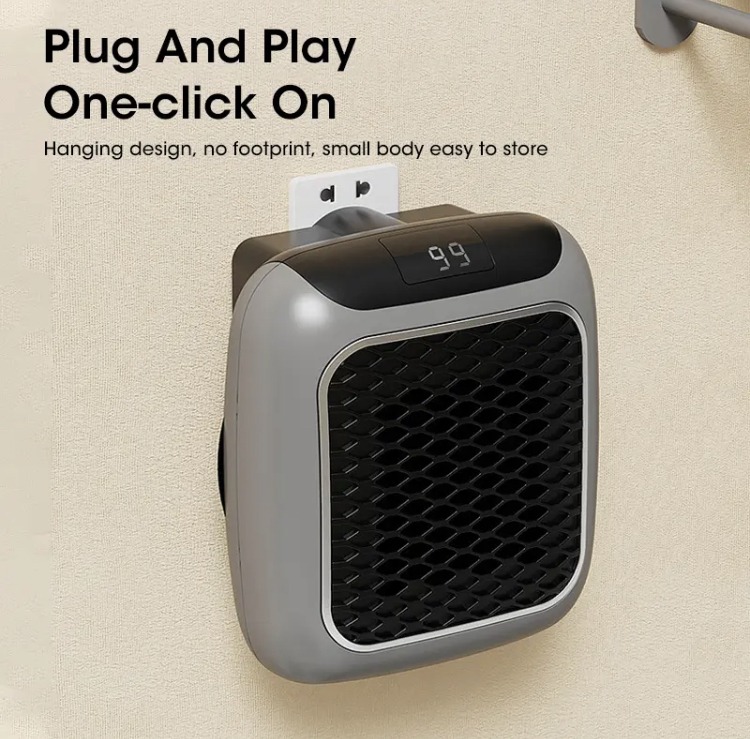 Image de Chauffage mini Radiateur Électrique Mural Ultrasilencieux 800W - Chauffage Domestique PTC - Unbranded