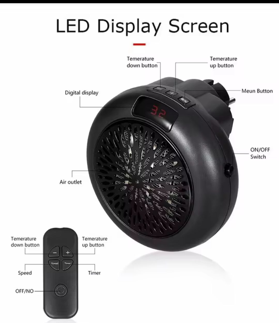 Image de Chauffage Souffleur d'air électrique - Unbranded