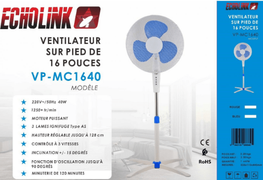 Image de ECHOLINK FAN VP-MC1640 - Unbranded
