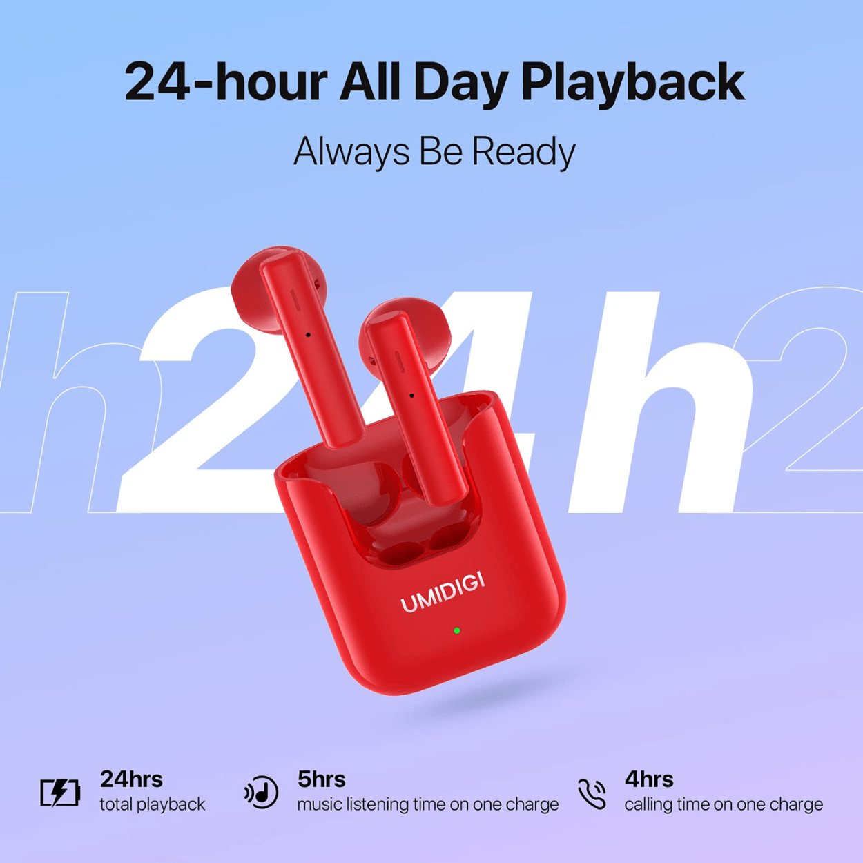 Image de Ecouteurs sans fil UMIDIGI AirBuds U, écouteurs Bluetooth 5.1, durée de lecture 24 H, contrôle tactile - Unbranded