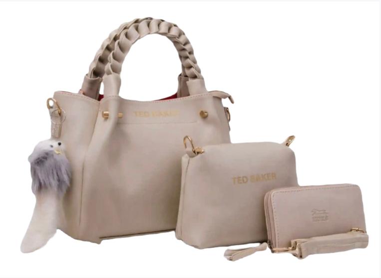 Image de Ensemble de Sacs à Main en Cuir PU pour Femme - 3 Pièces Élégantes, Polyvalentes - Unbranded