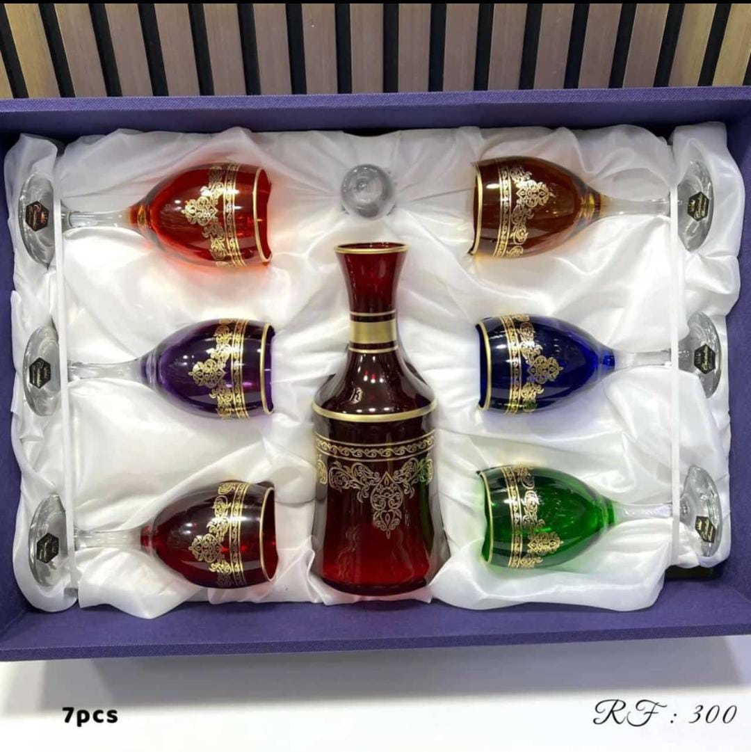 Image de ESSENCE OF MOROCCO Verres à jus Marocain Rose Fuchsia Or Peints et Décorés à la Main Design Classique - Unbranded