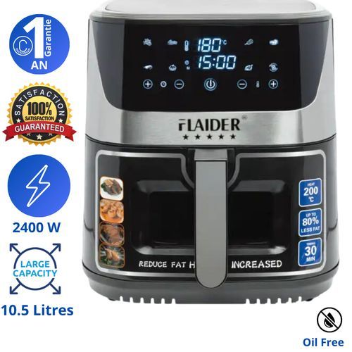 Image de FLAIDER Friteuse sans huile - 10.5L - Air fryer tactile - 2400Watts - Unbranded