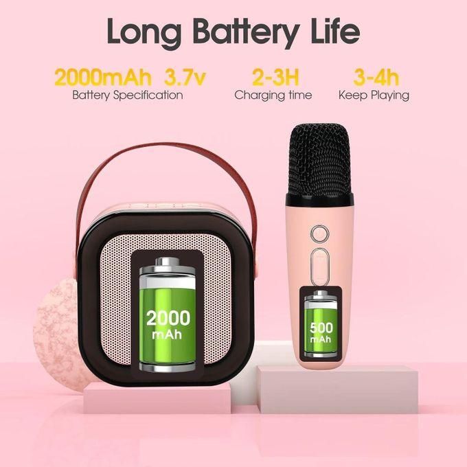 Image de Haut-parleur Bluetooth karaoké avec microphone, prend en charge plusieurs modes d'entrée, haut-parleurs, lumière RVB - Unbranded