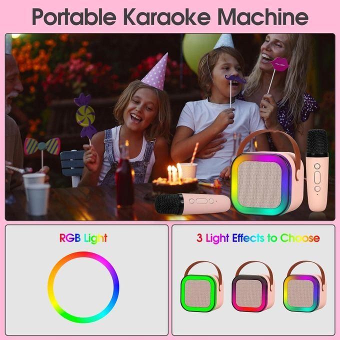Image de Haut-parleur Bluetooth karaoké avec microphone, prend en charge plusieurs modes d'entrée, haut-parleurs, lumière RVB - Unbranded