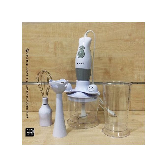 Image de Homy MAXI Robot Mixeur Plongeant 4 en 1 INOX - 2 Vitesses, 700ml + 500ml - Unbranded