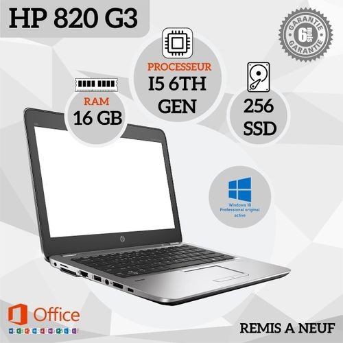 HP ELITEBOOK 820 I5 6ème Génération