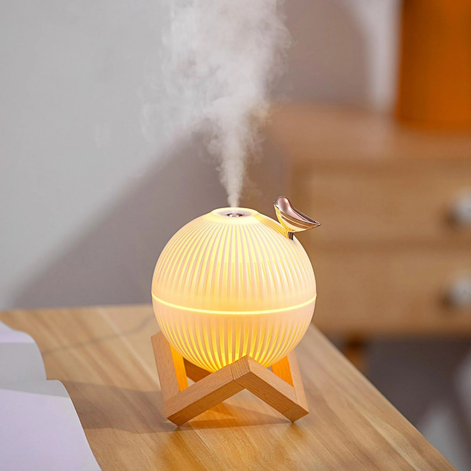 Image de Humidificateur d'alouette, Trois niveaux de lumière ambiante, deux modes de brouillard - Unbranded