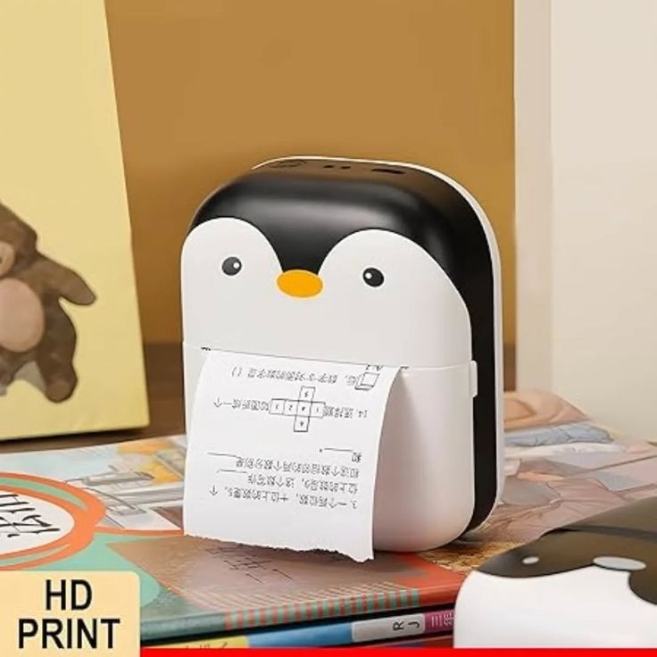Imprimante thermique penguin design mini portable printer