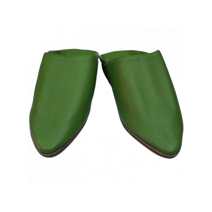 Jabador Maroc Babouche LUXE 100/100 cuir garçon - Vert