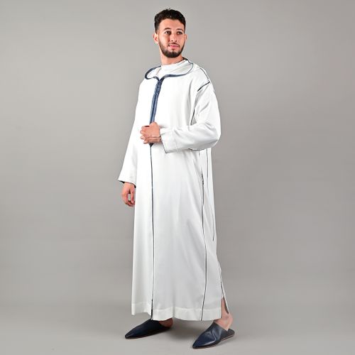 Jabador Maroc Djellaba Lin à la main haute couture