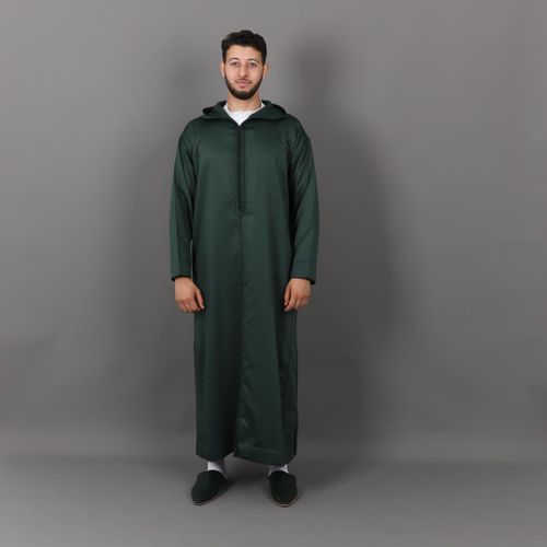 Jabador Maroc Djellaba MLIFA a la main haute couture- blanc cassé