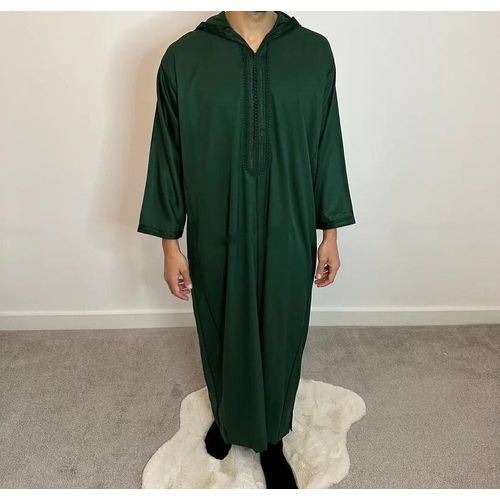 Jabador Maroc Djellaba Mlifa EXTRA Homme haute couture - Vert Royale