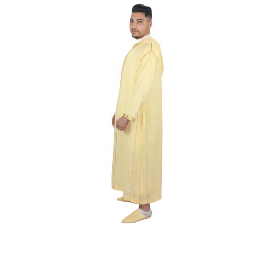 Image de Jabador Maroc Djellaba Soussdi Debbana Homme - Crémé - Unbranded