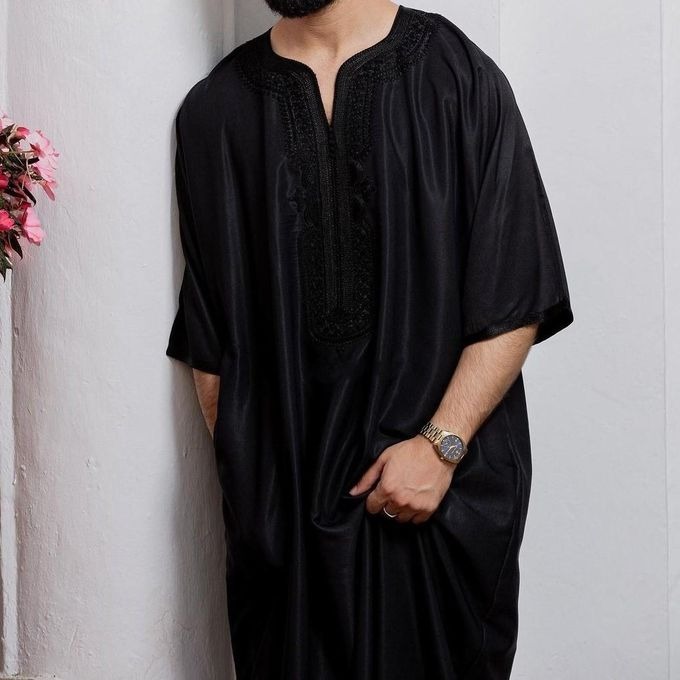 Jabador Maroc Gandoura Amir homme - Noir