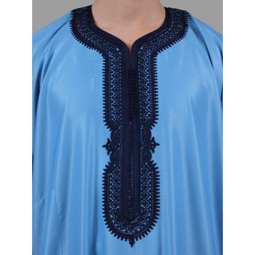 Jabador Maroc Gandoura Amir homme - Bleu